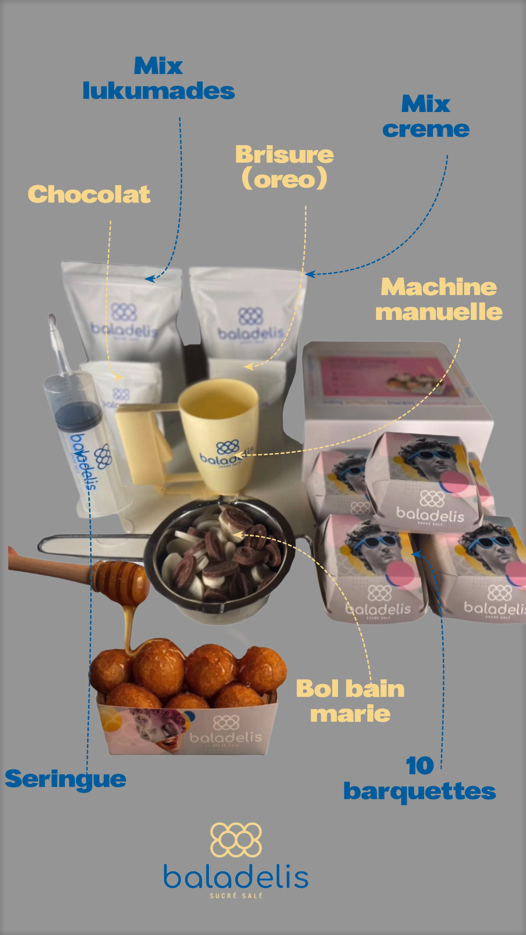 Kit de pâtisserie manuel pour luqaimat beignet churros donuts lukumades lokma